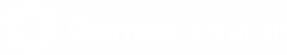 Logo GomezEntretien avec un emblème circulaire de feuilles blanches sur fond noir.